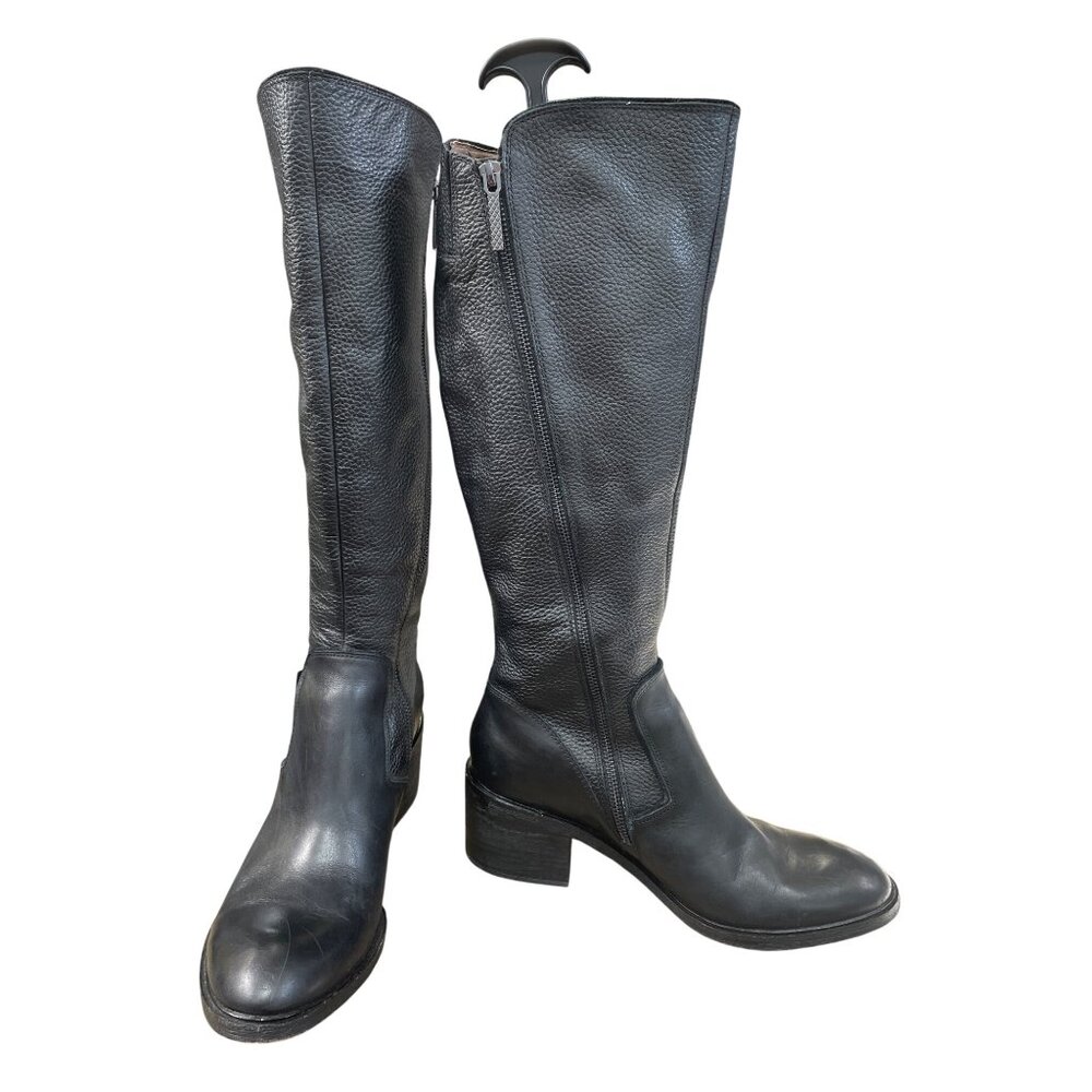 Donald J Pliner Womens Black Leather Knee-High Boots Size 10M SKU 8991